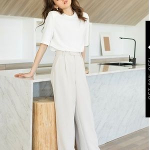 J.ing Business essential ivory wide slacks